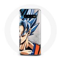 Coque pour Samsung Galaxy S10 Anime Dragon Ball Goku Cheveux bleu