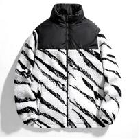 Men Fleece Thermal Jackets Male Windbreaker Warm Lamb Velvet Coat Harajuku Parker Streetwear L pilka