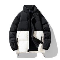 Couple's Trendy Cotton Coat Winter New Hong Kong Fashion Brand Loose Thickened Cotton Coat Warm Casual Men's Cotton Coat M