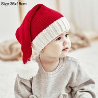 Megzta kalėdinė skrybėlė Miela pompom suaugusiems vaikams minkšta kepurė Kalėdų senelis Naujųjų metų vakarėliui vaikams Dovana Navidad Natal Noel apdaila Adult red