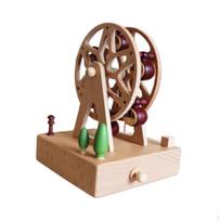 Wooden Music Box Christmas Decoration Crafts Collectible Rotation Figurine Desktop Round Sky Wheel