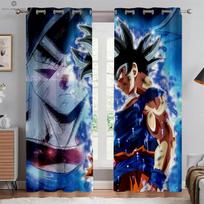 Karštosios kraujo anime raštu užuolaidos vaikų kambariui, miegamajam, svetainei, bendrabučiui, dekoratyvinės užuolaidos, namų tekstilė W50xH130(CM)x2PCS&Rod pocket black