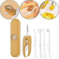 6Pcs Crab Eating Tool Set Lobster Cracker for Hotel Shop Party Supplies beige