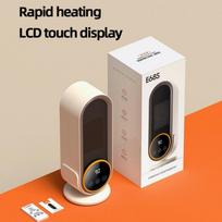 Mini portable Electric Heater Fan 220V Household Desk Warm Air Blower Remote Control Timing Heater Fan white