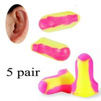 5 poros minkštų šviesių putų ausų kištukų Defenders Protectors ausų kištukai 1pair pink