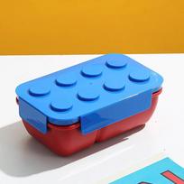 1050/1300ml Portable Lunch Box Building Block Bento Box Fruit Salad Tableware Food Container Children Student Picnic Kit Kitchen blue