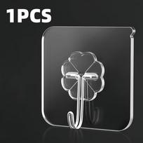 Stiprūs lipnūs kabliukai, didelio stiprumo sieniniai kabliukai, skaidrūs pakabos, durų, raktų, rankšluosčių nerūdijančio plieno kabliukas voniai, virtuvei