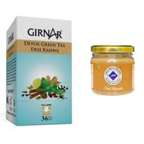 Girnar Detox žalioji arbata (36 arbatos pakeliai) + Jyoti Ben's Chai Masala - 380 Gm