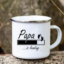 Evolution Papa Enamel Mug White Handled Cup Coffee Tea Enamel Mug Drink Water The Best Original and Fun Father's Day Gifts 360ml