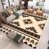 Abstract Geometric Area Rugs Anti Slip Ethnic Tribal Carpets for Living Room Bathroom Floor Mat Christmas Home Decor Carpet 40X60cm-16x24in