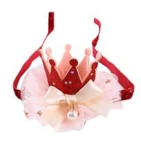 Pet Headwear Adorable Cosplay Accessory Skin Friendly Pet Princess Lace Crown Headdress for Pet white
