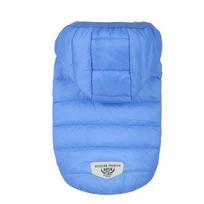 Winter Dog Clothes Pet Small Dogs Coats with a Hat Quilted Dog Clothing Windproof Dog Jacket mėlyna