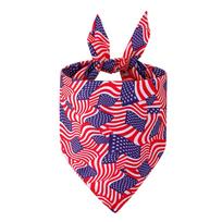 Independence Day Dog Bandana Adjustable Holiday Party Birthday Pet Independence Day Bandana Cat Scarf blue