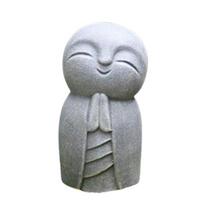 Resin Crafts Small Monk Statue Desktop Art Figurines Grey Little Jizo Buddha Sculpture For Outdoor Garden Decor Ornament gray
