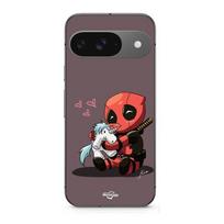 Coque - MANIACASE - Google Pixel 9 - Souple - Bébé Deadpool avec Licorne - Noir juoda