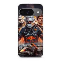 Coque - MANIACASE - Google Pixel 9 - Souple - Silicone noir - Max Verstappen F1 juoda