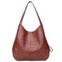 Koldūnai Vientisos spalvos moteriška rankinė Retro rankinė per petį Didelės talpos rankinė 26cm*10cm*31cm ruda