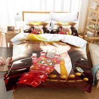 New 3D Anime HITMAN REBORN Bedding Set Single Twin Full Queen King Size Bed Set Adult Kid Bedroom Duvet cover Sets Home Textiles 70x133cm 2pcs black