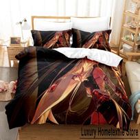 3D Printed Game Dungeon on Fighter Bedding Set Single Double King Bed Set Children's Bedroom Duvet Cover Sets Home Textiles 70x133cm 2pcs black