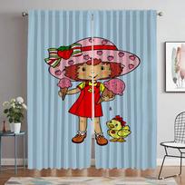 Blackout Curtains for Camera Strawberry Shortcake Window Curtain for Room 2 Panel Home Interior Curtains Shades Partition Living W60xH90cmx2pcs-CL