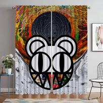 Radiohead Window Curtain for Room 2 Panel Anti-mosquito Curtains for Camera Home Interior Curtains Shades Partition Living Child W60xH90cmx2pcs-CL