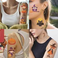 10 Lapelių Vaikams Žaislas Dovana Helovinas Moliūgai Tatuiruotės Lipdukas Laikina Netikra Tatuiruotė Ant Rankos Rankų Kūno Vandeniui Atsparios Tatuiruotės brown