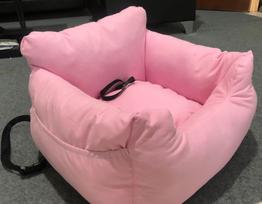 Automobilinis voljeras, kurį galima visiškai išardyti ir išplauti, šunų voljeras, specialus automobilio kilimėlis, augintinių sofa 55*50*35cm pink