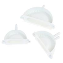 3pcs Dumpling Mold Pierogi Turnover Ravioli Empanada Dough Press Mould Maker white