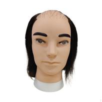 Male Bald Mannequin Head Manikin Wigs Stand Multifunctional, Professional Wig Display Model black