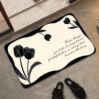 Household Bathroom Kitchen Absorbent Mat Toilet Toilet Door Quick Drying Mat Door Entry Door Mat 45*70cm （2.5mm） gray