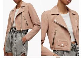 Party Light Pink Design Handmade Suede Wear Women Lambskin Leather Jacket Barbie XS rožinė