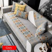 1pc Chenille Sofa Cover Bohemia Four Seasons Universal Couch Coushion Non-slip Washable Sofa Slipcover for Living Room Home 45x45 pillowcase 1pc gray