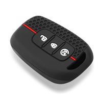 3 button silicone car key cover case for renault KADJAR Megane Koleos Clio Captur kwid for Dacia Logan Duster key juoda