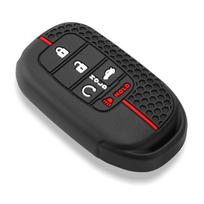 For Honda Civic Accord HR-V CR-V CRV 2021 2022 2023 5Buttons Auto Shell Fob Holder Silicone Car Key Case Cover Keychain Accessories juoda