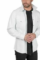 Party Stylish Lambskin 100%Leather Real Handmade Men Shirt Formal White Casual XS balta