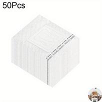 50 vnt. Kavos filtro popieriniai maišeliai Vienkartiniai lašinamosios kavos maišeliai Su rankenėle Kabinamas auselis Espresso kavos aksesuarai Arbatos įrankis 7.5cm x 9cm white