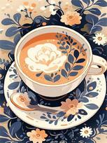 Diamond Painting Kit Cake Food Full Square Round Embroidery Coffee Landscape Mosaic Home Decor Full Round 20x30CM pink