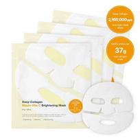 Ingredientų redaktorius Gilus kolagenas Niacinas Vitaminas C Šviesinanti kaukė 4 vnt. beige