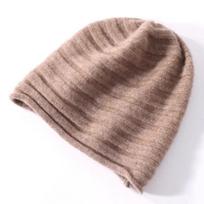 100% Grynos Vilnos Kepurės Moterims Žieminės Dryžuotos Vienspalvės Šiltos Minkštos Kašmyro Kepuraitės Y2k Megztos Kaukolės Formos Mielos Kepurės One size brown