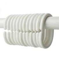 ADM Pack of 12 Bath Drape Loop Clasp Bendable Curtain Loop Hooks Bathing Accessories