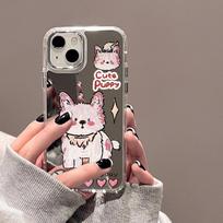 Mobiliųjų telefonų dėklai iPhone 11 13 XR 15 Pro Max 12 14 Pro Max Case iPhone 16 XS Max veidrodinis apsauginis dėklas Veidrodis išskirtinis animacinis filmas, atsparus vandeniui iPhone 11 Pro Max sidabro smėlio spalvos
