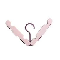 Travel Folding Hanger Portable Mini Hangers Drying Rack For Outdoor Non-Slip Easy Storage Space Saving Storage Organizer rožinė
