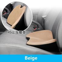 Car Seat Cushion Memory Foam Small Waist Pillow Health Protection Cushion Breathable Hip Increase Leveling Pad Car Accessories COTTON&Four Seasons gray