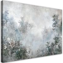 Drobės spauda, Rūkas tarp augalų 60x40 mėlyna