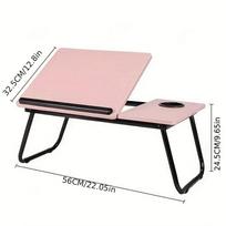 Kompiuterinis tinginio stalas su ergonomišku dizainu, integruotas sulankstomas stalas su reguliuojamu aukščiu, kompaktiškas ir praktiškas rožinė