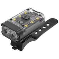 T6 LED Bicycle Front Lamp Rechargeable Bike Headlight Power Display Bicycle Flashlight 4 Modes Cycling Lights 360 Rotation Base gray