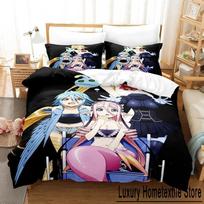 Everyday Life with Monster Girls Bedding Set Single Twin Full Queen King Size Bed Set Adult Kid Bedroom Duvet cover Sets Anime 70x133cm 2pcs black