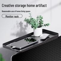 Punch-Free TV Top Set-Top Box & Router Storage Bracket Black Small gray