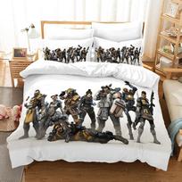 APEX Legends patalynės komplektas Viengulis Twin Pilnas Queen King Dydis šaudymo žaidimas Patalynės komplektas Suaugusiems Vaikams Miegamojo Antklodės užvalkalų komplektai 3D spausdinimas 015 EU single(135x200cm) black