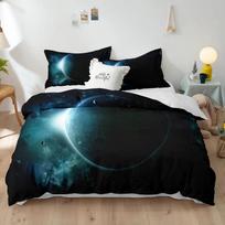 Huge Earth Planet Theme Duvet Cover for Children Boy Girl Teens 3D Mercury Galaxy Space Blue King Queen for Bedroom Decorations 135x200cm 2pcs